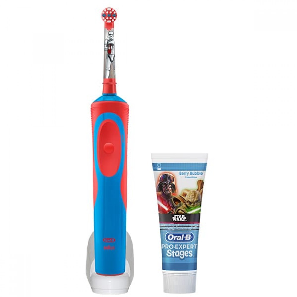 Детская электрическая зубная щетка Oral-B Kids Vitality StagesPower StarWars D14.513 + Зубная паста
Детская электрическая зубная щетка Oral-B Kids Vitality StagesPower StarWars D14.513 + Зубная паста