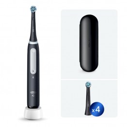 Электрическая зубная щетка Oral-B iO 4 Matt Black с насадкой Oral-B iO Ultimate Clean (4 шт) черные