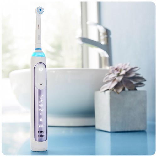 Набор: Электрическая зубная щетка Oral-B Genius 10000N Purple + Детская электрическая зубная щетка Oral-B Vitality Kids Pixar
