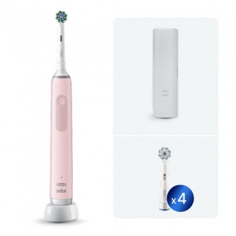 Электрическая зубная щетка Oral-B Pro 3 3500 + Насадка для бережной чистки Oral-B Sensitive Clean (4 шт)