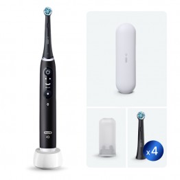 Электрическая зубная щетка Oral-B iO 6 Black Lava с насадкой Oral-B iO Ultimate Clean (4 шт) черные