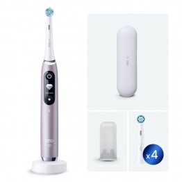 Электрическая зубная щетка Oral-B iO 9 Rose Quartz +Насадки Oral-B iO Ultimate Clean (4 шт)
