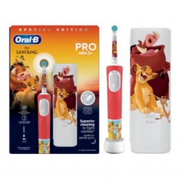 Детская электрическая зубная щетка Oral-B Vitality PRO Kids Король Лев  + чехол