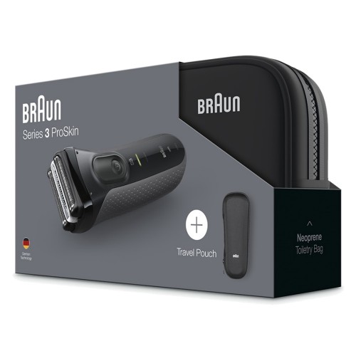 Электробритва Braun Series  3 ProSkin 3000ts Grey + футляр + несессер