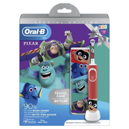 Детская электрическая зубная щетка Oral-B Vitality Kids Pixar D100.413.2KX