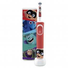 Детская электрическая зубная щетка Oral-B Vitality Kids Pixar D100.413.2KX + чехол