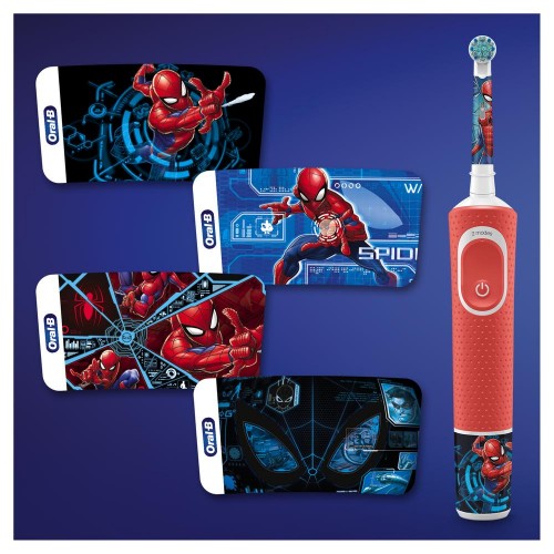 Детская электрическая зубная щетка Oral-B Vitality Kids Spiderman "человек-паук" D100.423.2K