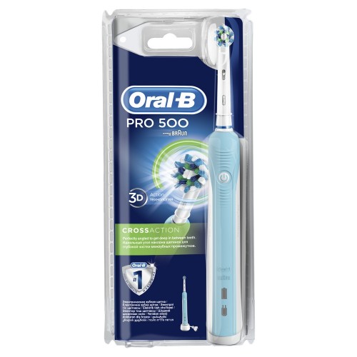 Набор Oral-B : Электрическая щетка Smart Sensitive D700.513.5 White + Электрическая щетка PRO 500 CrossAction D16.513.U блистер