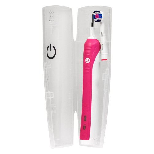 Электрическая зубная щетка Oral-B PRO 750 Pink (Розовая) D16.513.UX + Футляр + Насадки EB20RB Precision Clean 2 шт