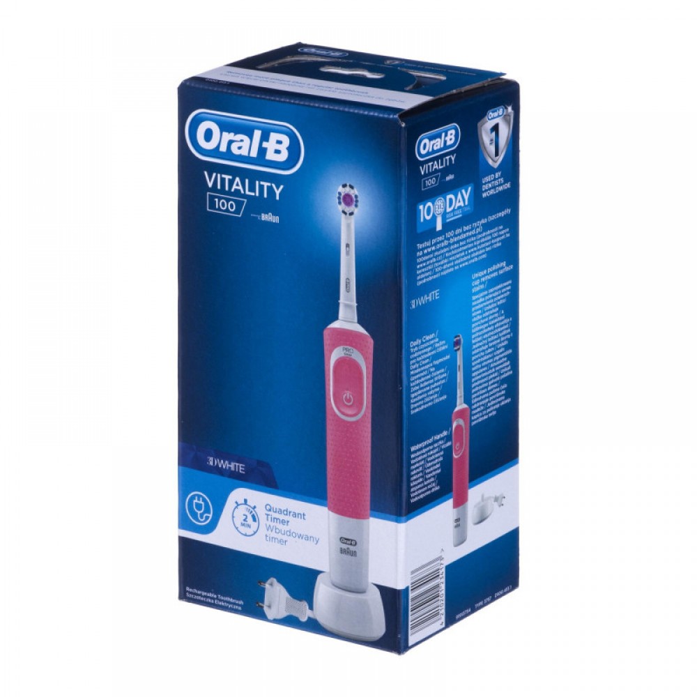 Зубная щетка oral b vitality 100 розовый curaprox 3960 купить в москве