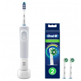 Электрическая зубная щетка Oral-B Vitality TRIZONE 100 WHITE + Насадка Cross Action (2 шт) EB 50-2