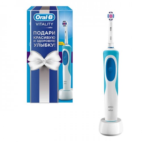 Электрическая зубная щетка Oral-B Vitality 3D White D12.513W в подарочной упаковке