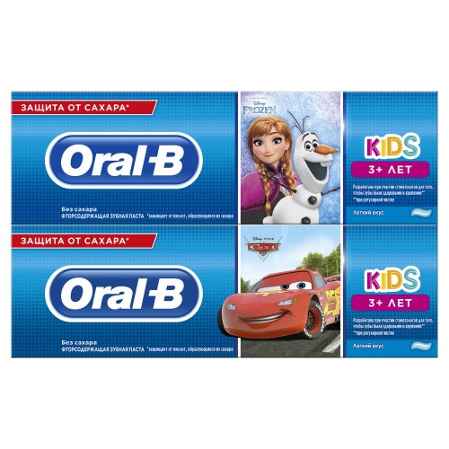 Детская зубная паста Oral-B Kids Тачки и Холодное сердце купить в ...