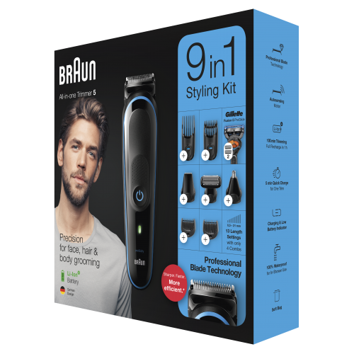 Триммер универсальный Braun MGK5280, 9-в-1 + Бритва Gillette