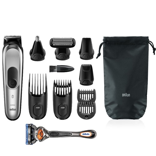 Набор: Триммер универсальный Braun MGK7221 10-в-1 + Бритва Gillette + Эпилятор Braun Silk-epil 5 SensoSmart 5-516