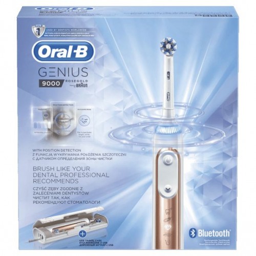 Электрическая зубная щетка Oral-B Genius 9000 Rose Gold D 701.545.6X