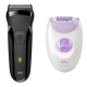 Набор: Электробритва Braun Series 3 Shave and Style 300bt + насадка-триммер и 5 гребней + Эпилятор Braun Silk-epil 3 3-000