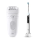 Набор: Эпилятор Braun Silk-epil 5 5-011 + Электрическая зубная щетка Oral-B iO 5 White Alabaste
