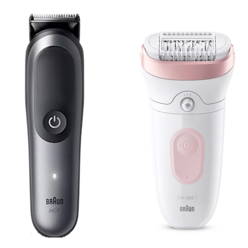 Набор: Триммер электрический Braun AIO7560 + Эпилятор Braun Silk-epil 7 SE 7-030 0 Набор: Триммер электрический Braun AIO7560 + Эпилятор Braun Silk-epil 7 SE 7-030 0