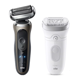 Набор: Электробритва Braun Series 72-C7200cc Gold + Эпилятор Braun S7 SE 7-441 Silver тип 5392 + Триммер BS1000