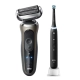 Набор: Электробритва Braun Series 7 72-C1200s Gold Wet&Dry 360° + Электрическая зубная щетка Oral-B iO 5 Matte Black