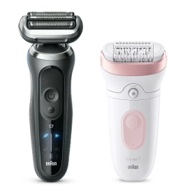 Набор: Электробритва Braun Series 72-G1200s Grey + Эпилятор Braun Silk-epil 7 SE 7-030