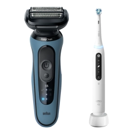 Набор: Электробритва Braun Series 5 52-A1000s Light Blue + Электрическая зубная щетка Oral-B iO 5 White Alabaste