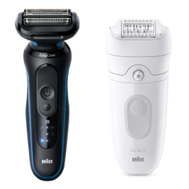 Набор: Электробритва Braun Series 5 52-B1600s Blue + Эпилятор Braun Silk-epil 5 5-011