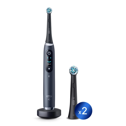 Электрическая зубная щетка Oral-B iO 9 Black Onyx с насадками Ultimate Clean (2 шт) черные 0