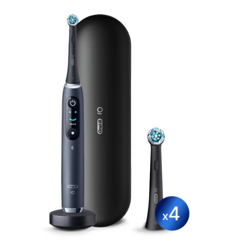 Электрическая зубная щетка Oral-B iO 9 Black Onyx + футляр + насадка Ultimate Clean для эффективной чистки (4 шт) 0