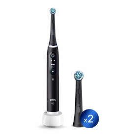 Электрическая зубная щетка Oral-B iO 6 Black Lava c насадками Ultimate Clean (2 шт) черные