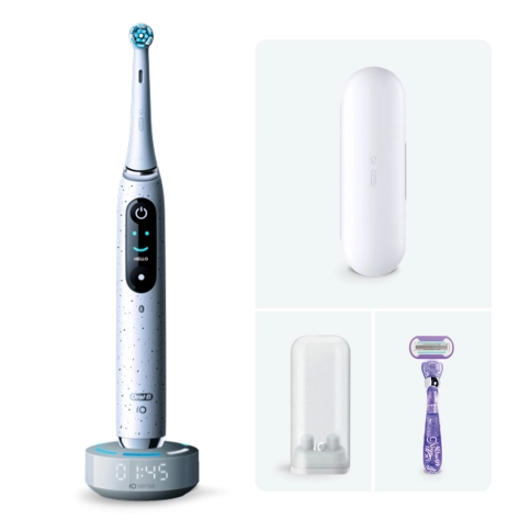 Набор электрическая зубная щетка Oral-B iO 10 Stardust White + Женская бритва Gillette Venus Extra Smooth Swirl 0