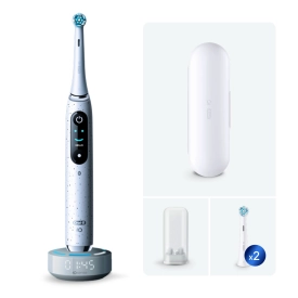 Электрическая зубная щетка Oral-B iO 10 Stardust White с насадками Ultimate Clean (2 шт) белые
