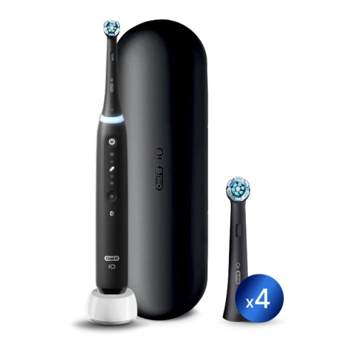Электрическая зубная щетка Oral-B iO 5 Matte Black + насадка Ultimate Clean для эффективной чистки (4 шт) 0