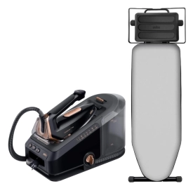 Набор Braun Парогенератор CareStyle 7 Pro IS7286BK + Гладильная доска Braun IB3001 BK