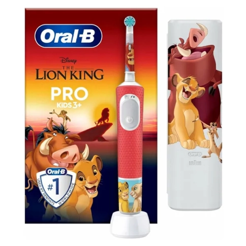 Детская электрическая зубная щетка Oral-B Vitality PRO Kids Король Лев + чехол 10