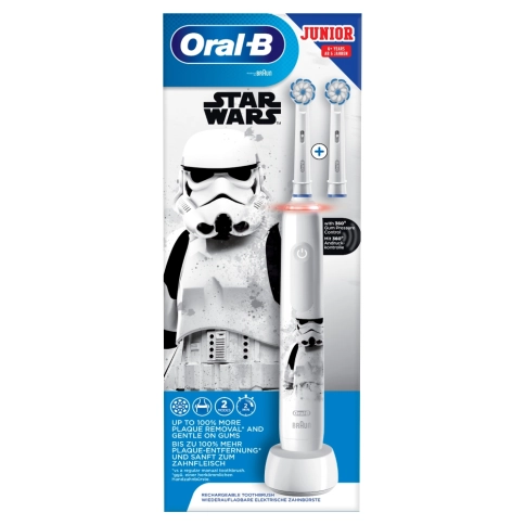 Детская электрическая зубная щетка Oral-B Pro 3 Junior Sensi Звездные Войны D505.523.2K 12