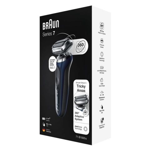 Электробритва Braun Series 7 71-B1000s Black/Blue Wet&Dry 360° 7