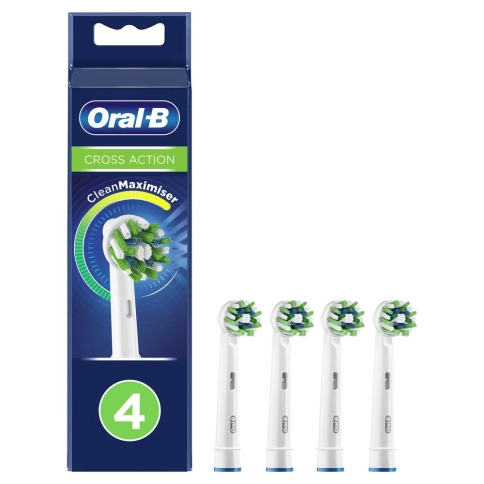Электрическая зубная щетка Oral-B Vitality Pro D103.413.3 Cross Action Protect X Clean, белый + Насадки Oral-B CrossAction EB50RB-4, 4 шт 17