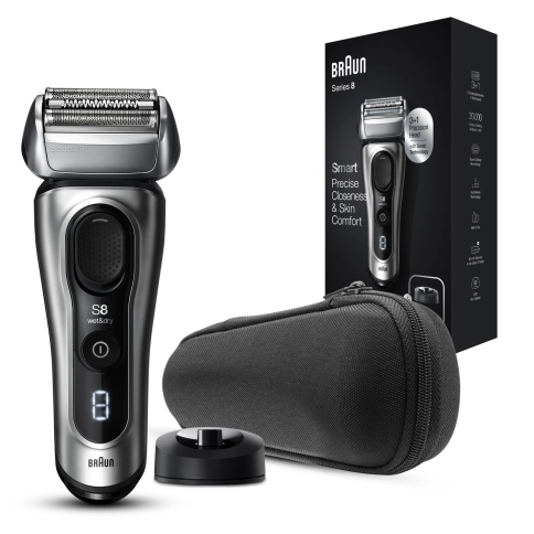 Электробритва Braun Series 8 8417s с зарядной станцией и тканевым футляром 9