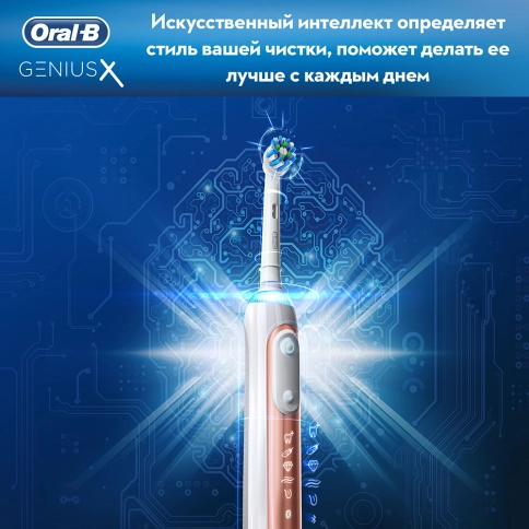 Электрическая зубная щетка Oral-B Genius X 20000N Luxe Edition Розовое Золото 6