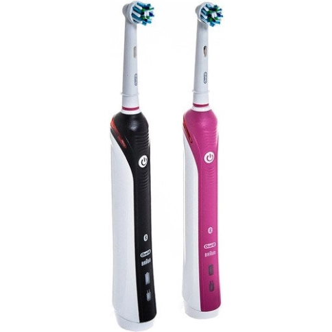 Набор электрических зубных щеток Oral-B Smart 4 4900 DUO черная и розовая (2 шт) 1 Набор электрических зубных щеток Oral-B Smart 4 4900 DUO черная и розовая (2 шт) 1