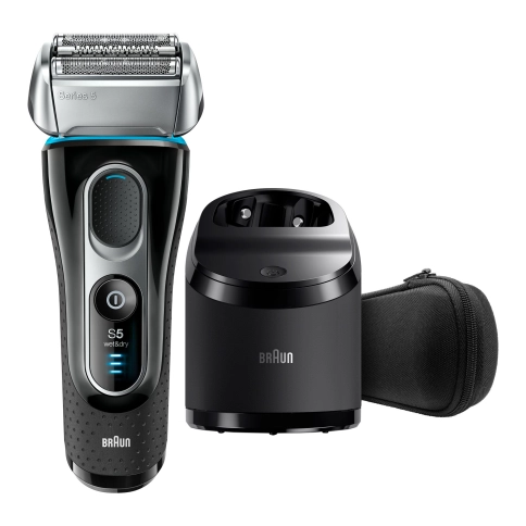 Электробритва Braun Series 5 5195cc со станцией Clean&Charge и тканевым футляром 0