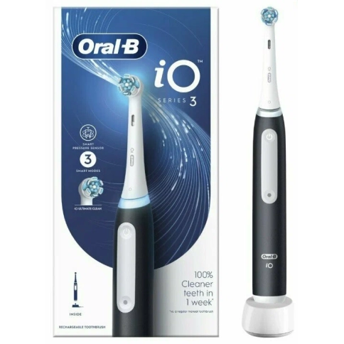 Электрическая зубная щетка Oral-B iO 3 Matt Black с насадками Ultimate Clean (2 шт) 14 Электрическая зубная щетка Oral-B iO 3 Matt Black с насадками Ultimate Clean (2 шт) 14