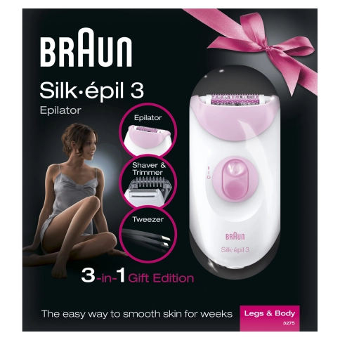 Эпилятор Braun Silk-epil 3 - 3275 + пинцет 4