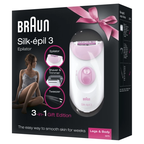 Эпилятор Braun Silk-epil 3 - 3275 + пинцет 5