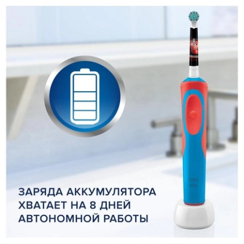 Детская электрическая зубная щеткаOral-B Vitality Kids Тачки с насадкой Oral-B Тачки 6