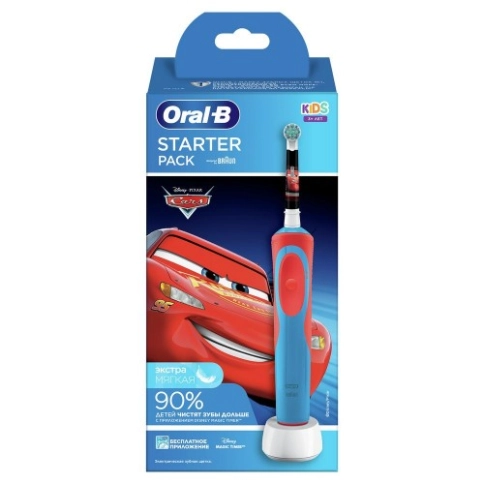 Детская электрическая зубная щеткаOral-B Vitality Kids Тачки с насадкой Oral-B Тачки 10