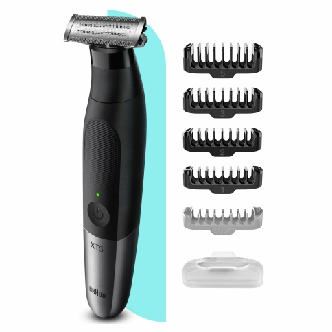 Набор: Триммер электрический Braun OneTool XT5100 черный/серебристый + Эпилятор Braun Silk-epil 5 Series 5-505P White Purple 3