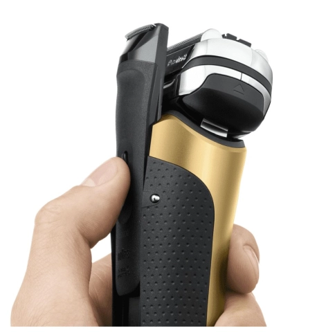 Электробритва Braun Series 9 9399s Gold с зарядной станцией и кожаным футляром 5